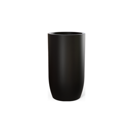 Lisbon Tall Round Planter, Matte Black finish