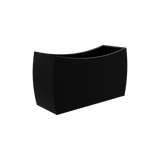 Seoul curved rectangular fiberglass planter in Matte Black
