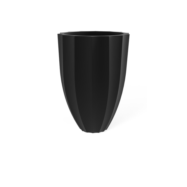 Alicante Fluted Planter in Matte Black