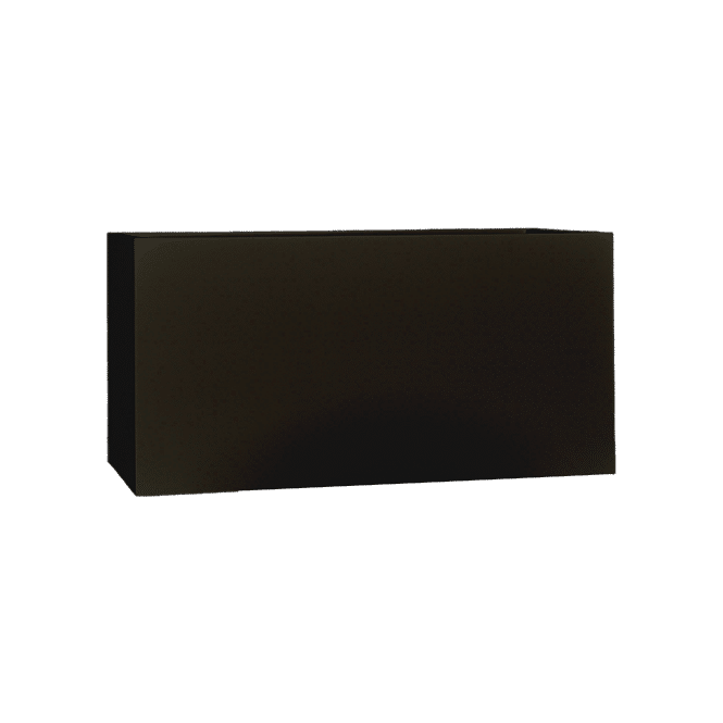 Camoux narrow rectangular fiberglass planter in Matte Black
