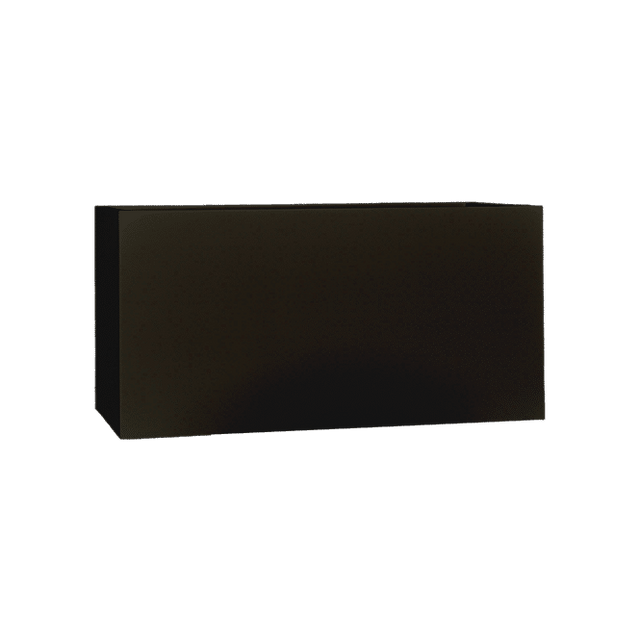 Camoux narrow rectangular fiberglass planter in Matte Black