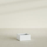 Antwerp corner fiberglass planter in Matte Bright White