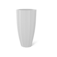 San Jose Tall Fluted Planter, Matte Bright White finish
