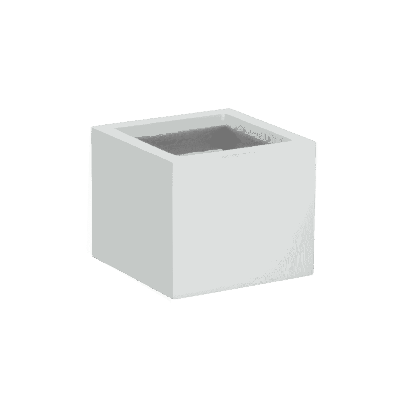 Antwerp corner fiberglass planter in Matte Bright White