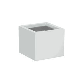 Antwerp corner fiberglass planter in Matte Bright White