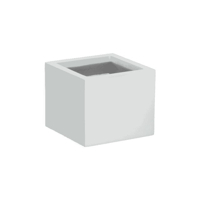 Antwerp corner fiberglass planter in Matte Bright White