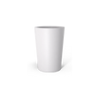 Tegel Round Tapered Planter, Matte Bright White finish