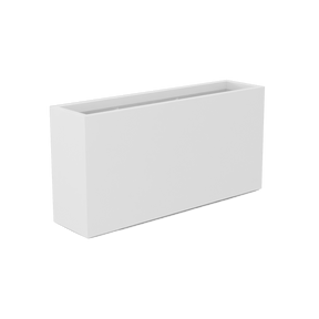 Hollywood Narrow Rectangular Planter, Matte Bright White finish
