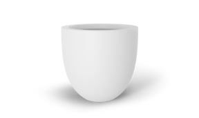 Alzira Bowl Planter, Matte Bright White finish