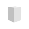 Miami Corner Planter, Matte Bright White finish