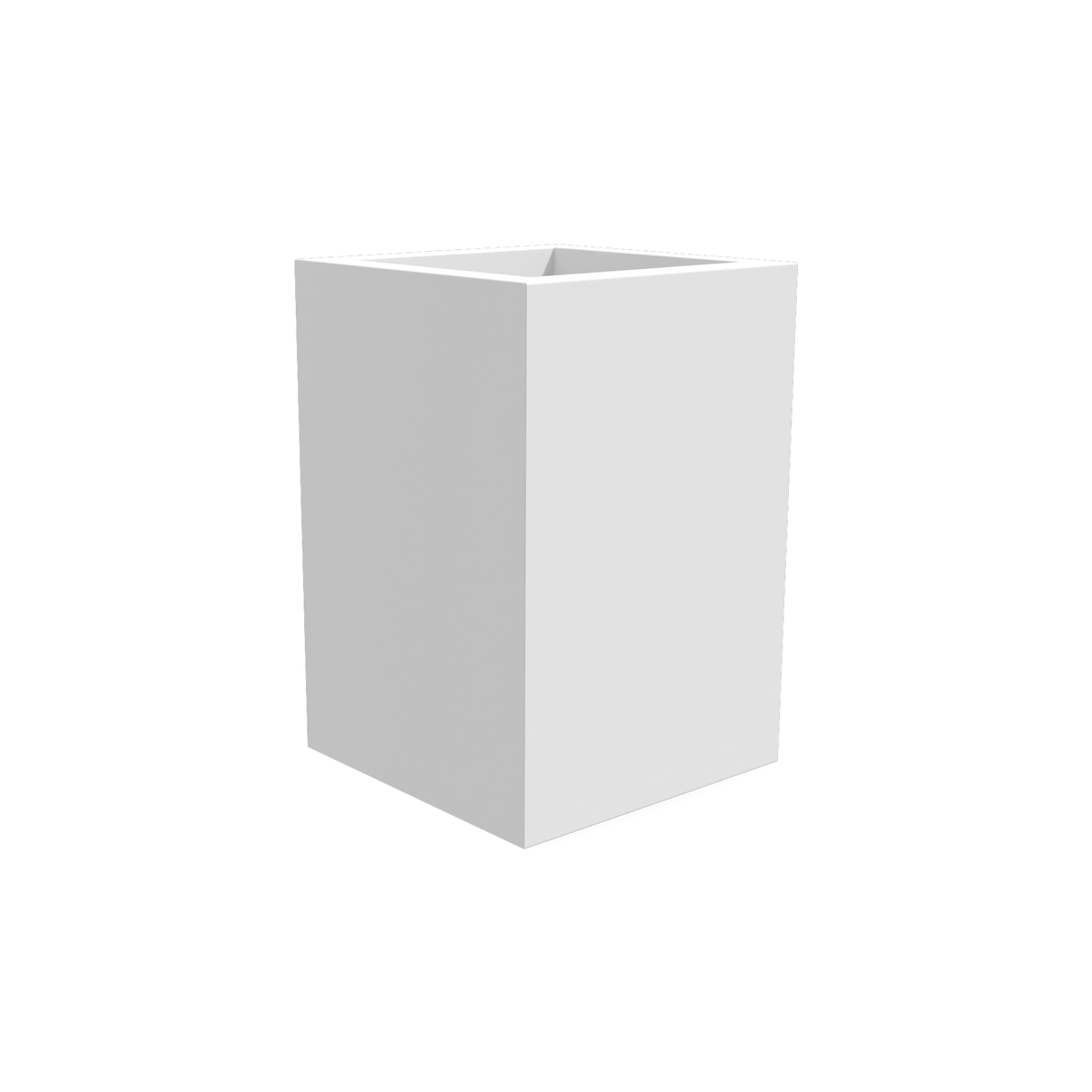 Miami Corner Planter, Matte Bright White finish