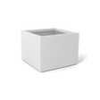 Torino corner fiberglass planter in Matte Bright White