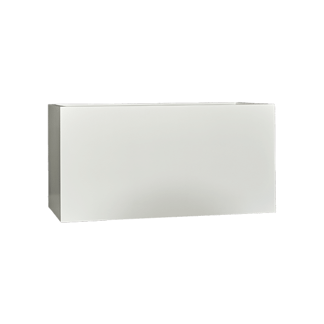 Camoux narrow rectangular fiberglass planter in Matte Bright White