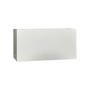 Camoux narrow rectangular fiberglass planter in Matte Bright White