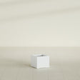 Cuba corner fiberglass planter in Matte Bright White