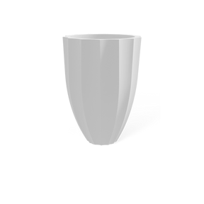 Alicante Fluted Planter, Matte Bright White finish