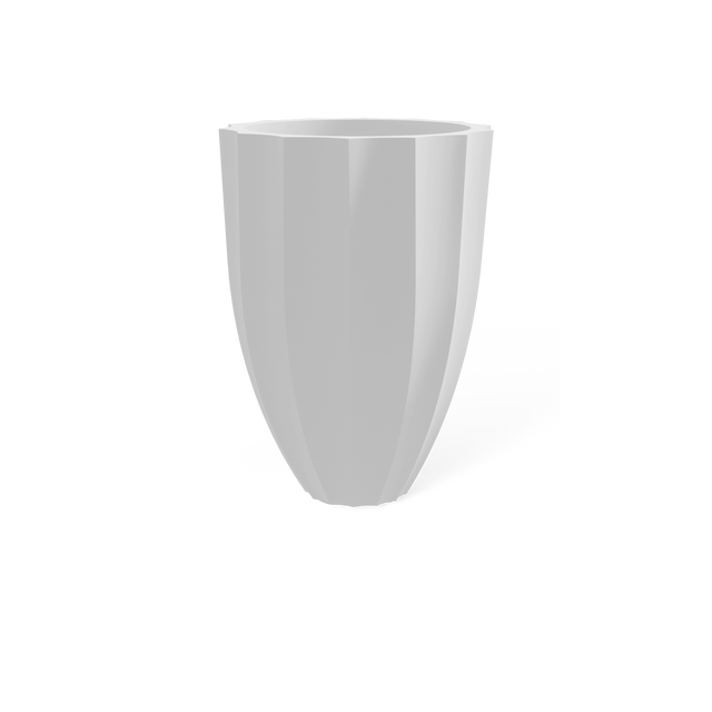 Alicante Fluted Planter in Matte Bright White