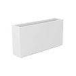 Milano Narrow Rectangular Planter, Matte Bright White finish