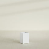 Tolga corner fiberglass planter in Matte Bright White