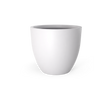 Wannsee Round Planter, Matte Bright White finish