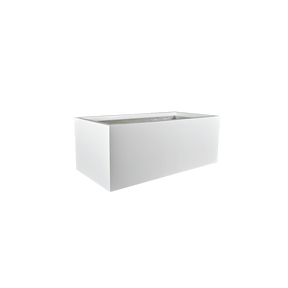 Torino Wide Rectangular Planter, Matte Bright White finish