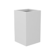 Darwin Corner Planter, Matte Bright White finish