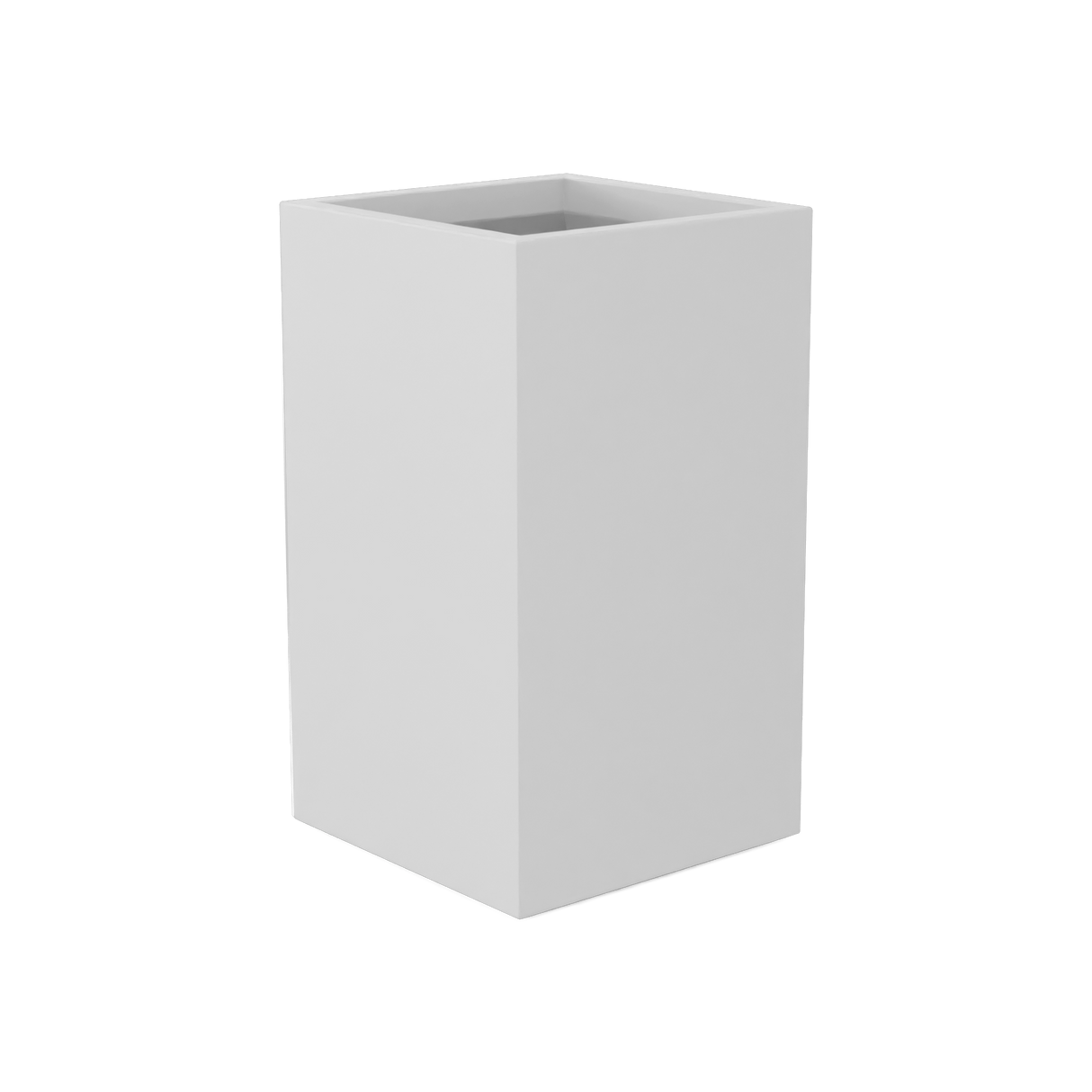 Darwin Corner Planter, Matte Bright White finish