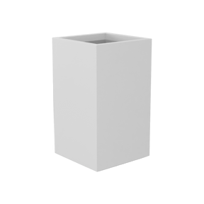 Darwin Corner Planter, Matte Bright White finish