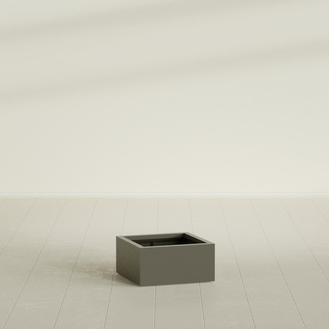 Antwerp corner fiberglass planter in Matte Bronze