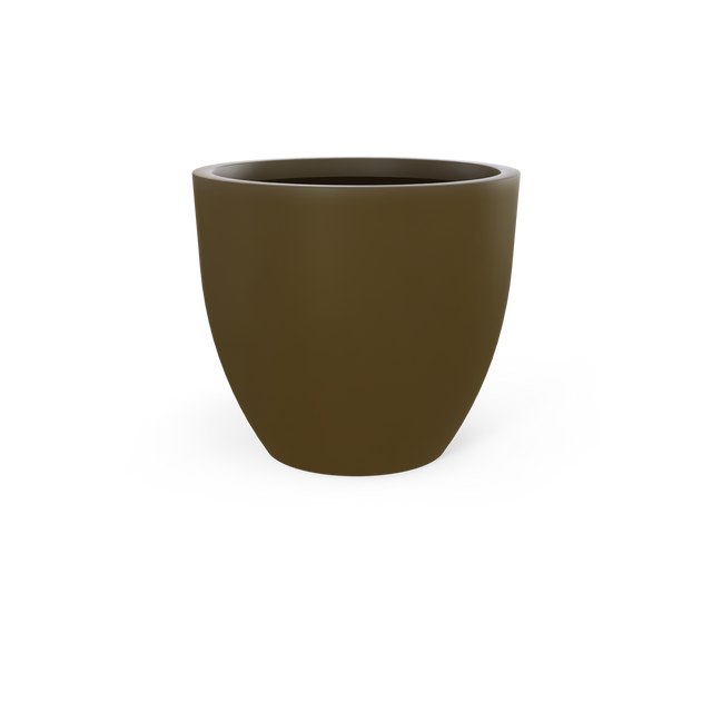 Wannsee Round Planter in Matte Bronze
