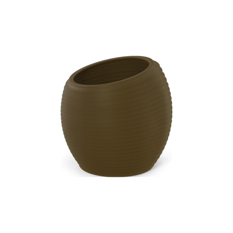 Spiral Round Planter, Matte Bronze finish