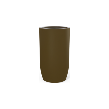 Lisbon Tall Round Planter, Matte Bronze finish