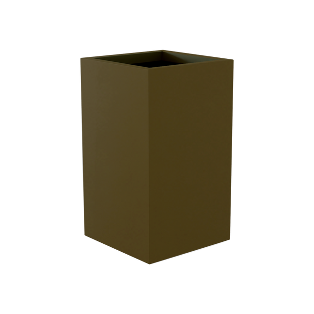 Darwin Corner Planter in Matte Bronze
