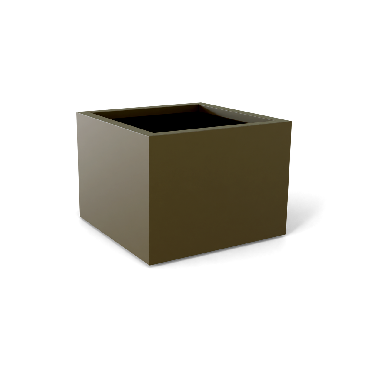Torino corner fiberglass planter in Matte Bronze