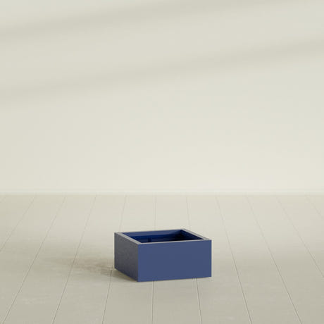 Antwerp corner fiberglass planter in Matte Cobalt Blue