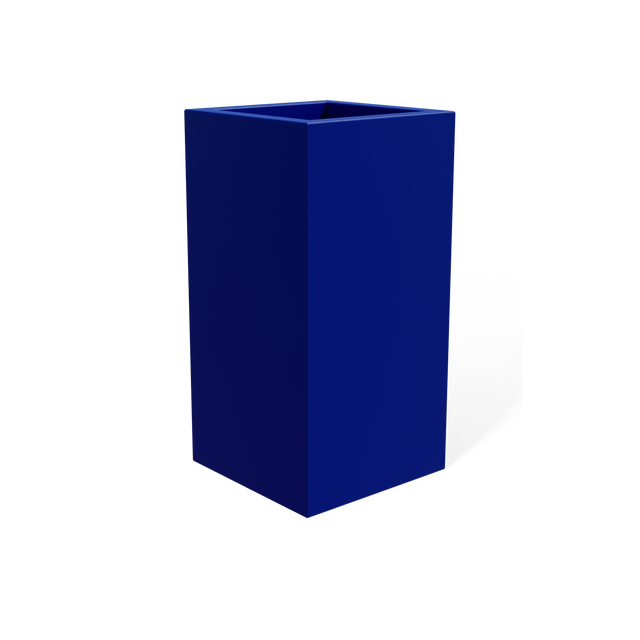 Hollywood Corner Planter in Matte Cobalt Blue