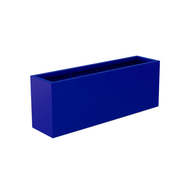 Miami Narrow Rectangular Planter in Matte Cobalt Blue