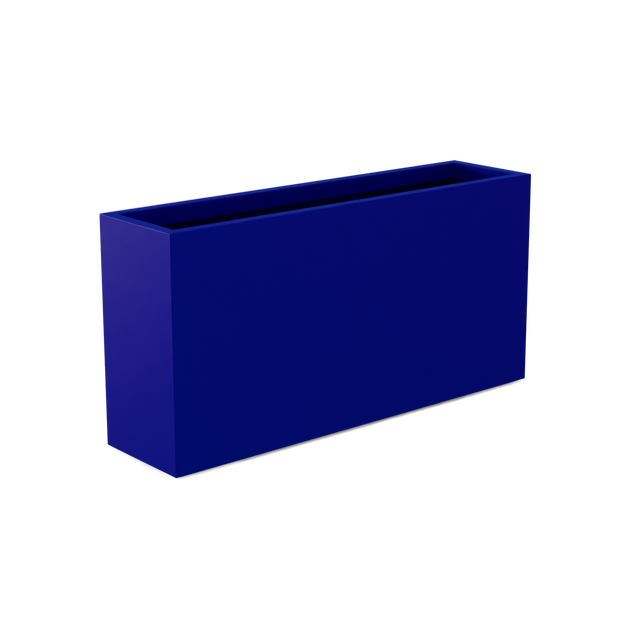 Hollywood Narrow Rectangular Planter in Matte Cobalt Blue