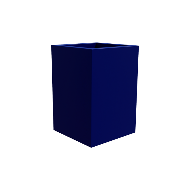 Miami Corner Planter in Matte Cobalt Blue