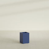 Tolga corner fiberglass planter in Matte Cobalt Blue