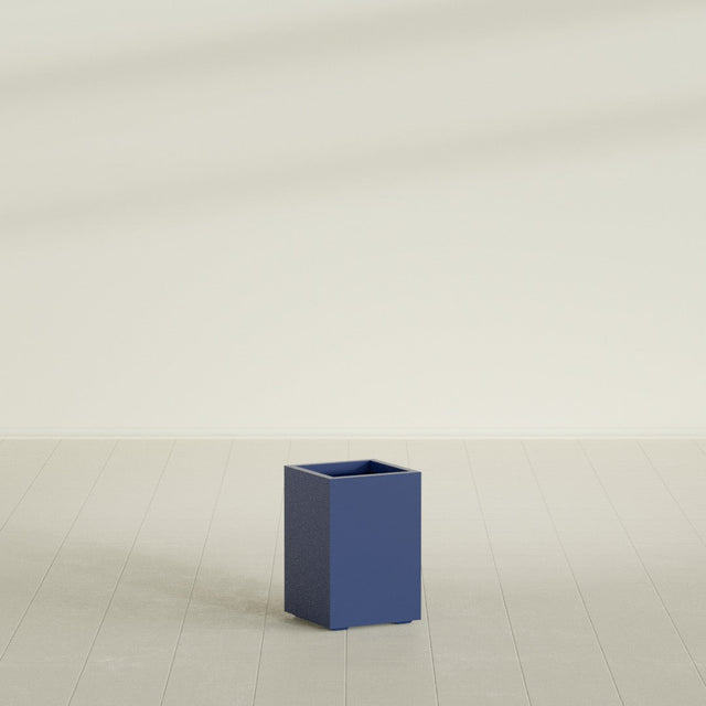 Tolga Corner Planter in Matte Cobalt Blue