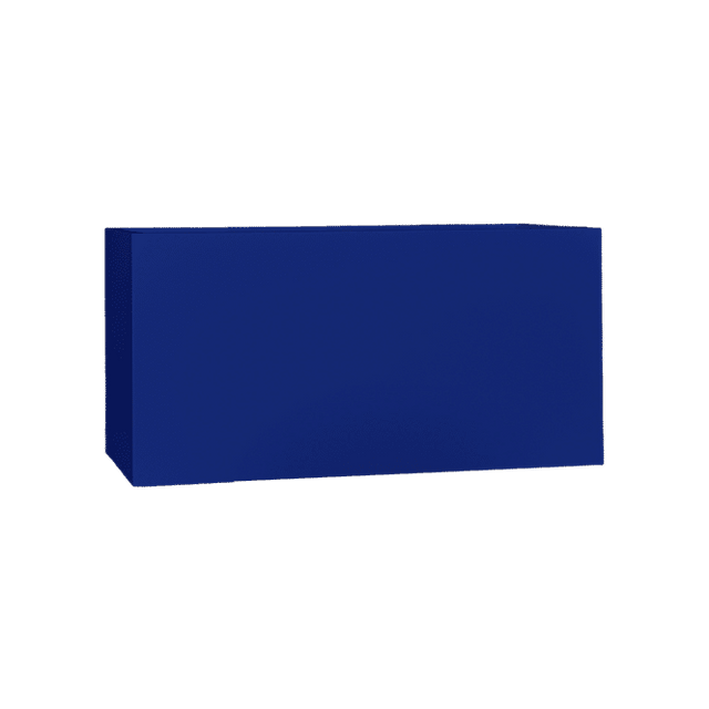 Camoux narrow rectangular fiberglass planter in Matte Cobalt Blue