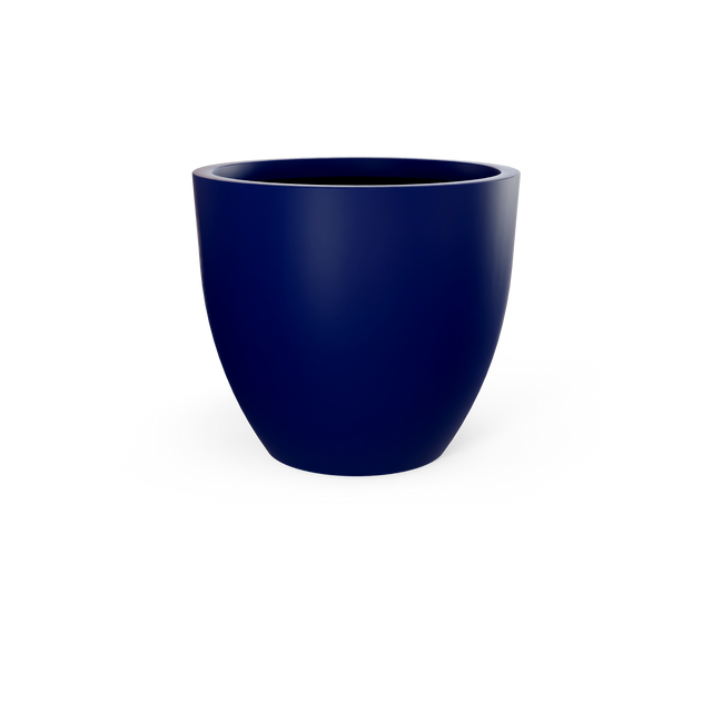 Wannsee Round Planter in Matte Cobalt Blue