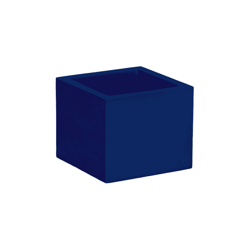 Antwerp corner fiberglass planter in Matte Cobalt Blue