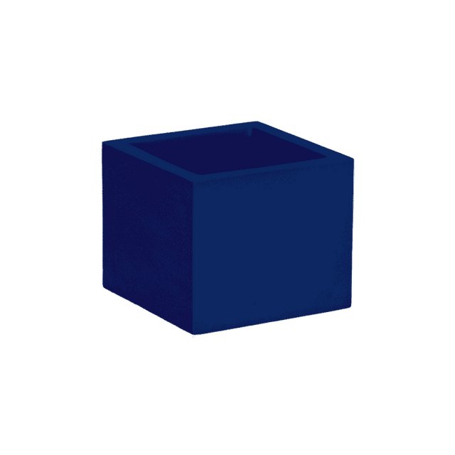 Antwerp corner fiberglass planter in Matte Cobalt Blue