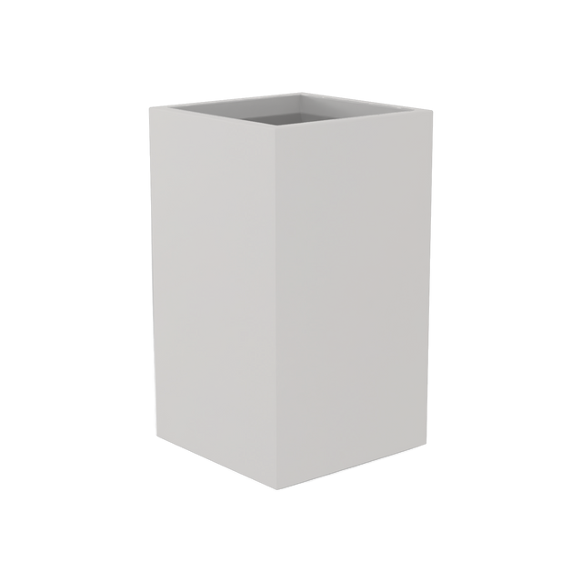 Darwin Corner Planter in Matte Cement Grey