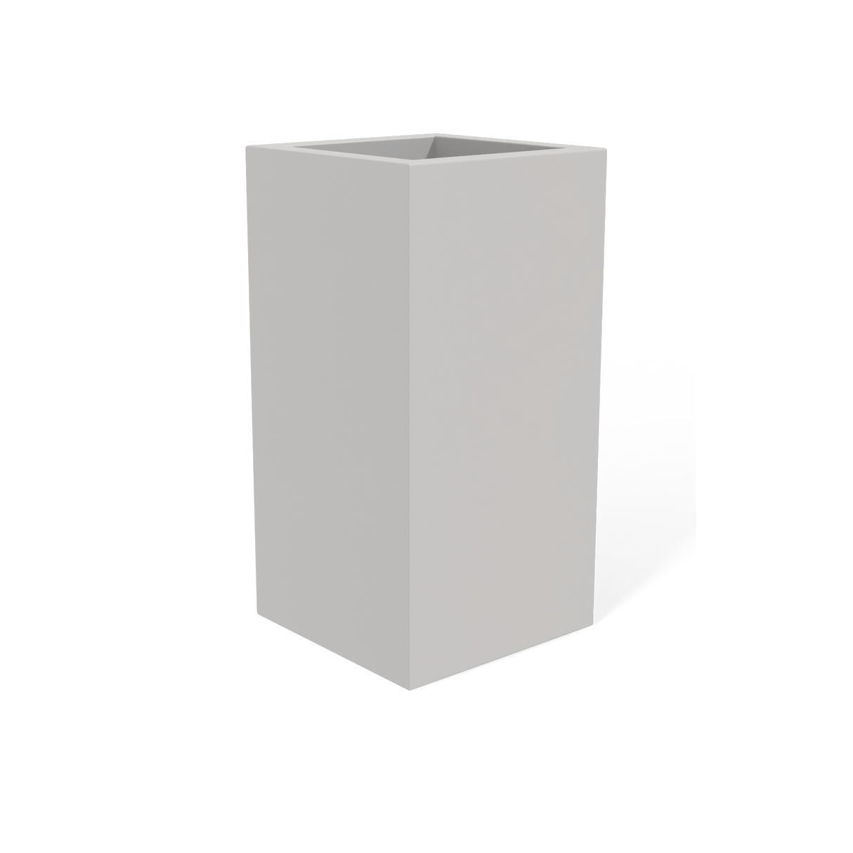 Hollywood Corner Planter, Matte Cement Grey finish
