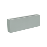 Camoux narrow rectangular fiberglass planter in Matte Cement Grey