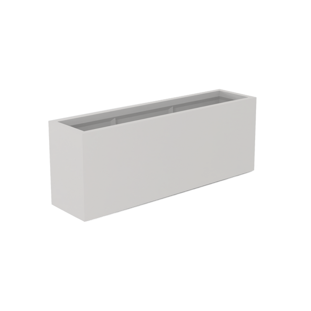 Miami Narrow Rectangular Planter in Matte Cement Grey