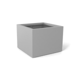 Torino corner fiberglass planter in Matte Cement Grey